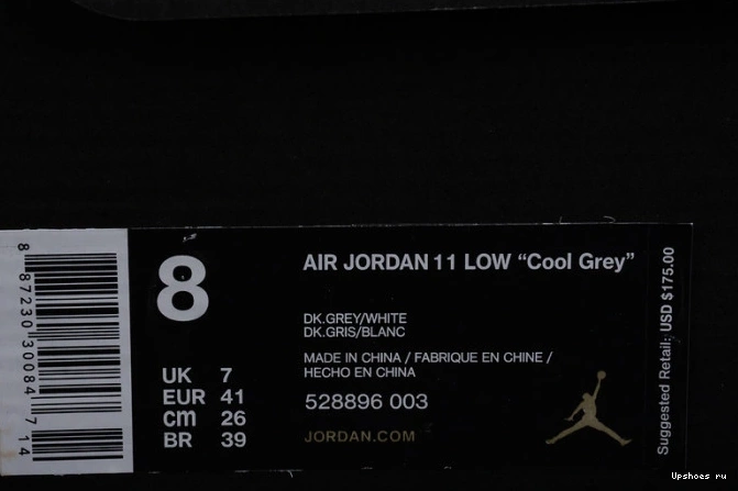 528895-003 11 Jordan  Low  Cool Retro Grey 0110